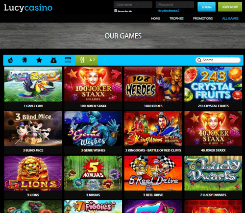 lucy casino games